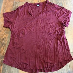 Women’s Old Navy, maroon short sleeve shirt size extra large